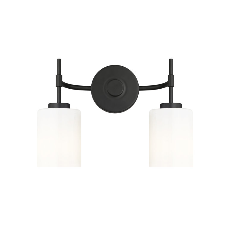 Meuble-lavabo 2 lumières 15,5 po Holleran , Noir mat