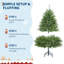 Arbre de Noël artificiel illuminé 6 pi avec 200 lumières DEL, support pliable, 8 modes d'éclairage, décoration de maison de vacances-621142440