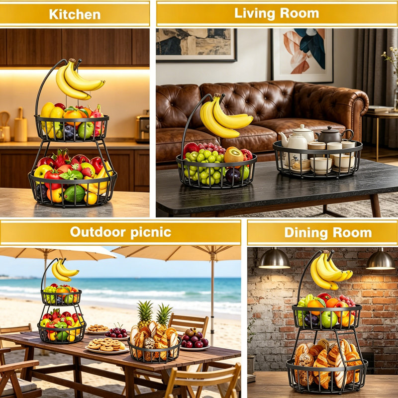 Rebrilliant Metal Fruit Basket