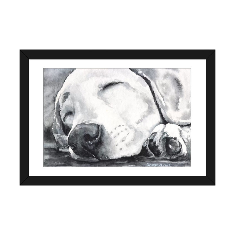 «Happy Dreams» par George Dyachenko, impression sur toile, H 24 po x l 32 po x P 1 po, Cadre noir