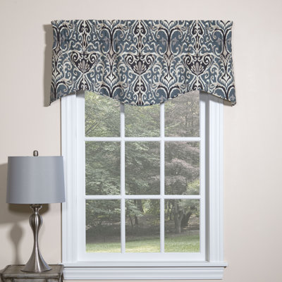 Midnight Ikat Contemporary Cotton Winston Valance