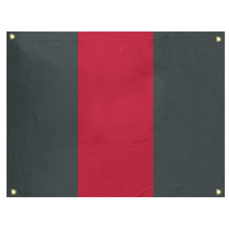 Tapisserie de polyester Las Vegas, H 26 po x l 36 po x P 1 po, Gris acier / rouge / gris acier