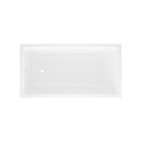 Kaldera 60" x 32" Undermount or Drop-in Bathtub in Volcanic Limestone with Internal Overflow