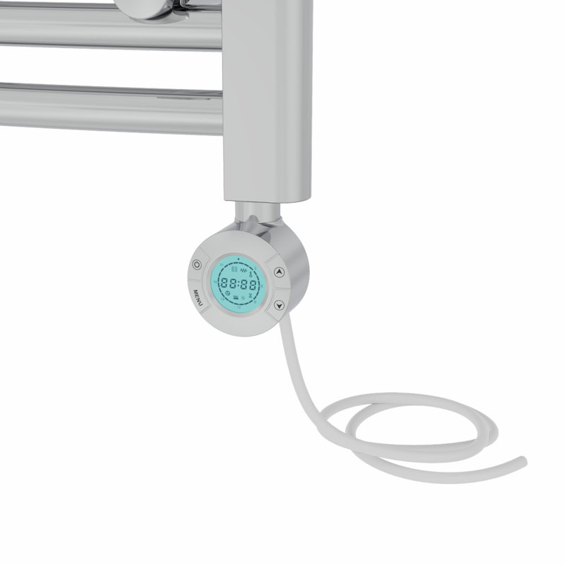 Curved Towel Rail Heated Towel Rails, Chrome, 100cm H x 30cm W x 3.4cm D