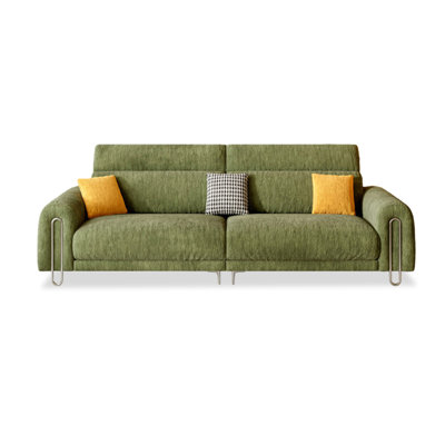 Causeuse-coussin en chenille vert
