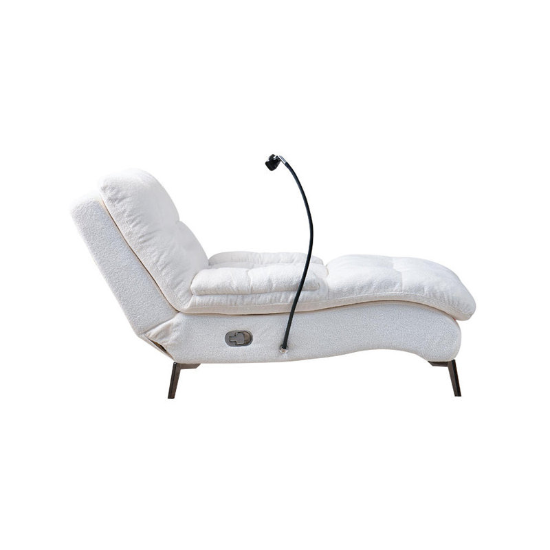 Chaise longue rembourrée Vershaun, Beige