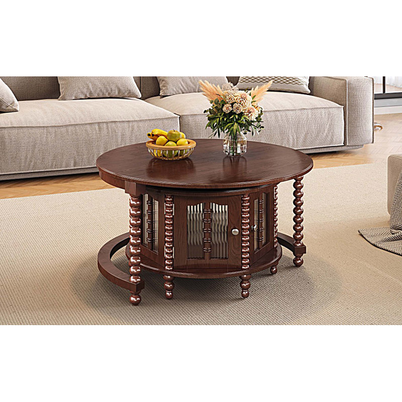 Table basse vintage avec portes décoratives Vintage