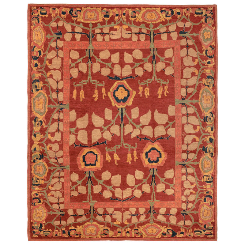 Inverness Hand Knotted Wool Oriental Area Rug, Rectangle 3' x 5'
