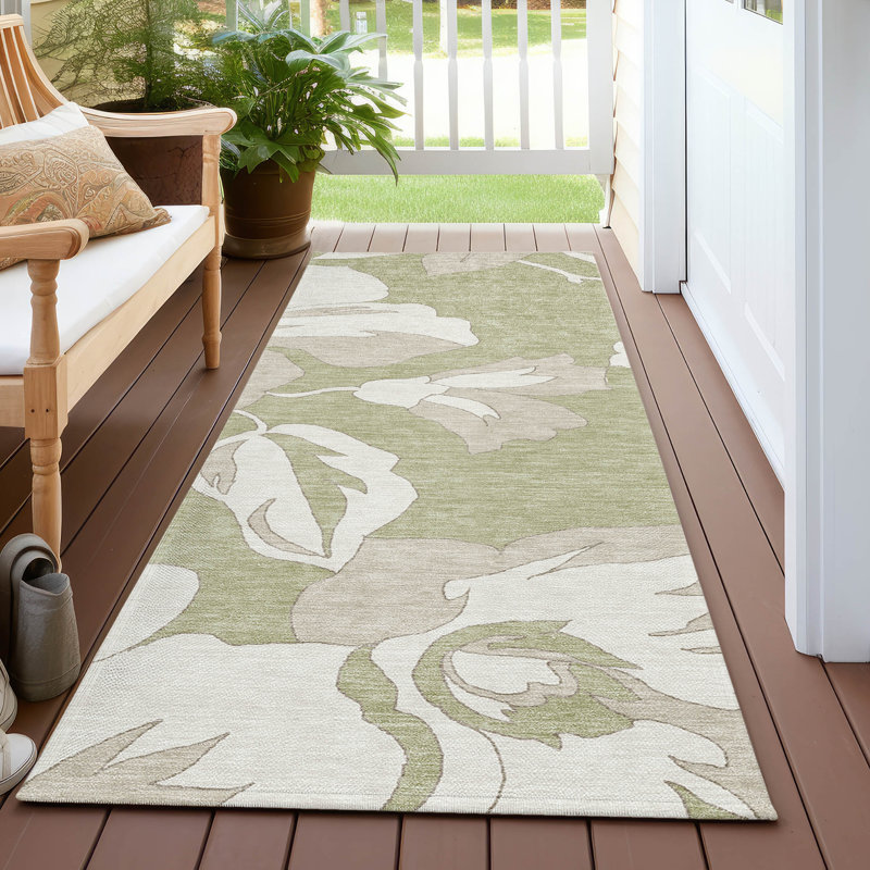  Tapis d'extérieur antidérapant Malchow, Tapis de couloir 2 pi 3 po x 7 pi 6 po