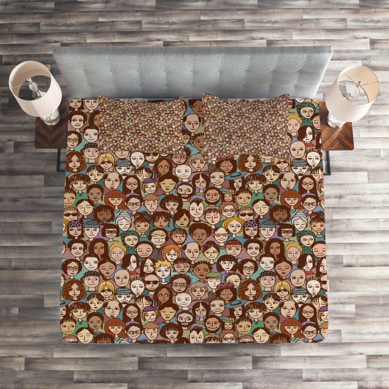 Polyester Coverlet, King Bedspread + 2 Shams