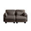 Canapé modulaire compact en chenille brun