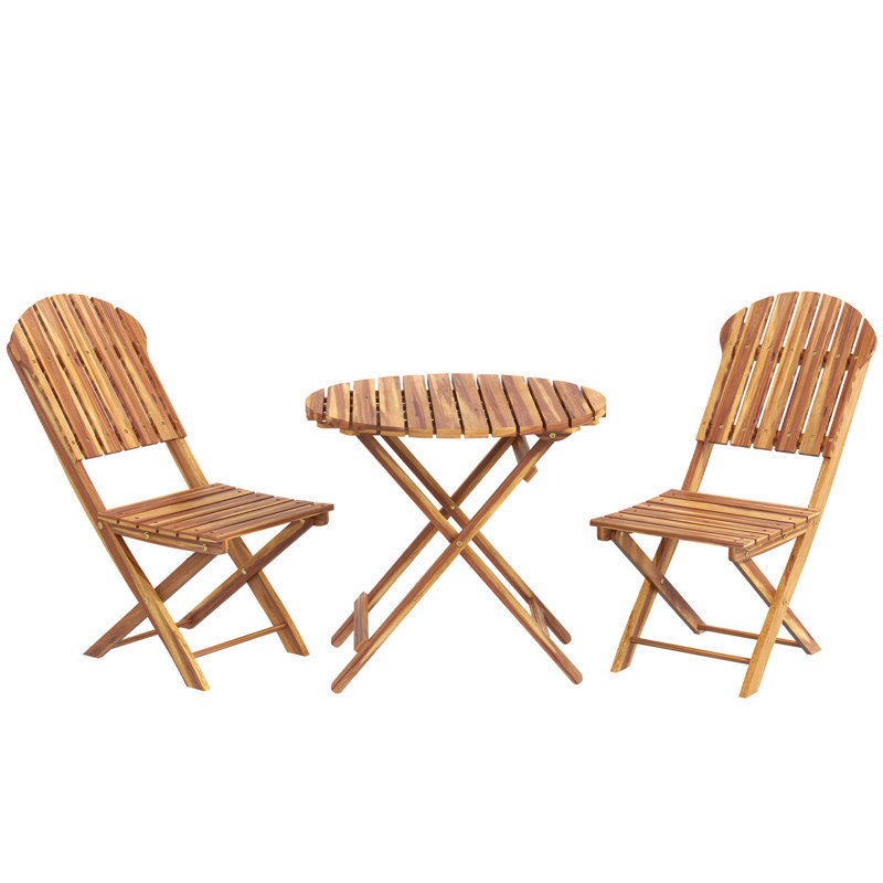 3-Piece Acacia Wood Bistro Set