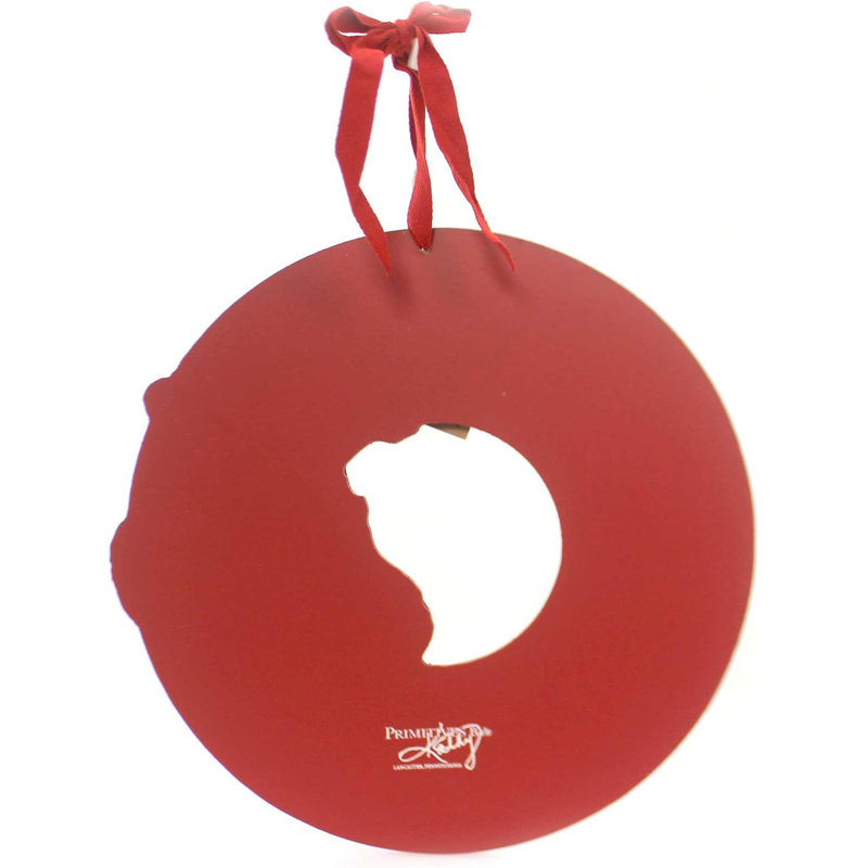  Couronne de père Noël rétro en bois rouge