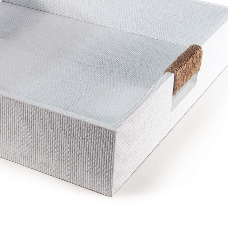 Logia Resin Tray, 3.5" H x 18" W x 18" L, White