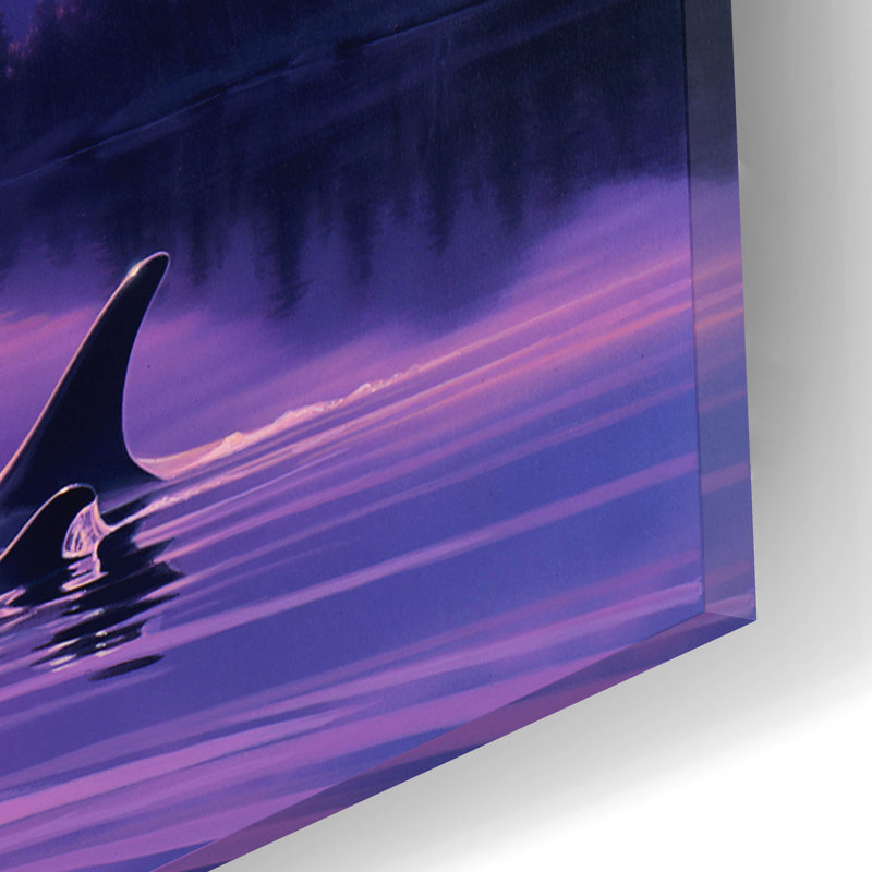 «Tranquility Bay» par Kirk Reinert, art en verre acrylique Wal, H 12 po x l 16 po x P 0,13 po