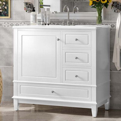 Meuble-lavabo 36 po avec lavabo en céramique