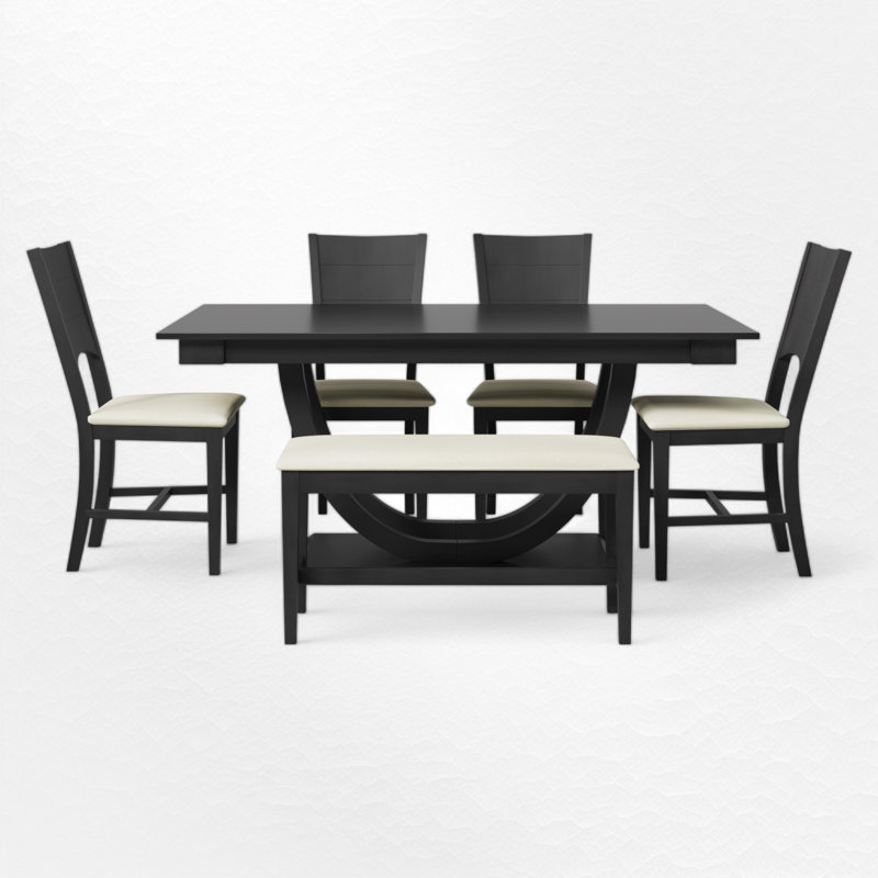 Aspelare Rectangular Dining Set, Gray