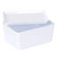 Bac de rangement en plastique Rebrilliant avec couvercle, panier blanc avec poignée pour l'organisation, polyvalent pour salle de classe, tiroirs, bureau, bureau, salle de jeux, tablettes, placards-537184619-539648809