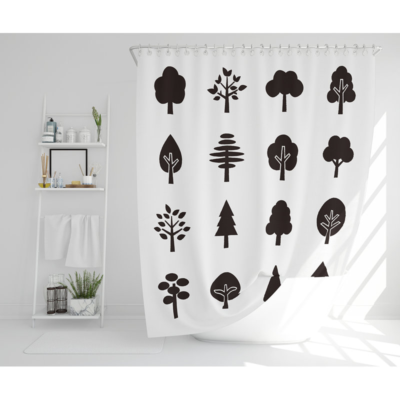 Ella-Rae 13 Piece Polyester Shower Curtain Set