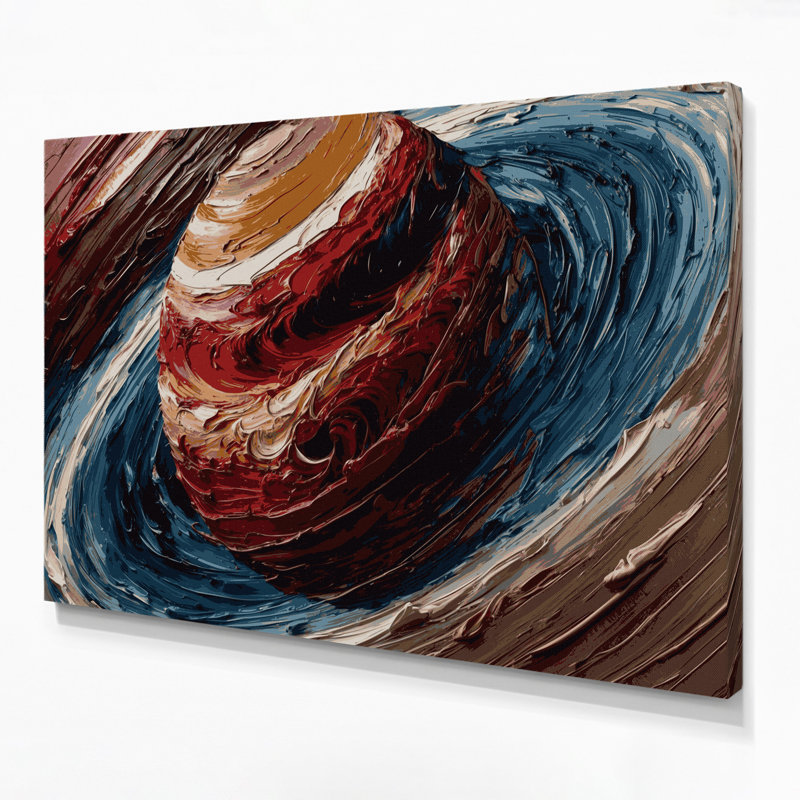 «Space Jupiters Great Red Spot», art mural sur toile noire, H 20 po x l 30 po