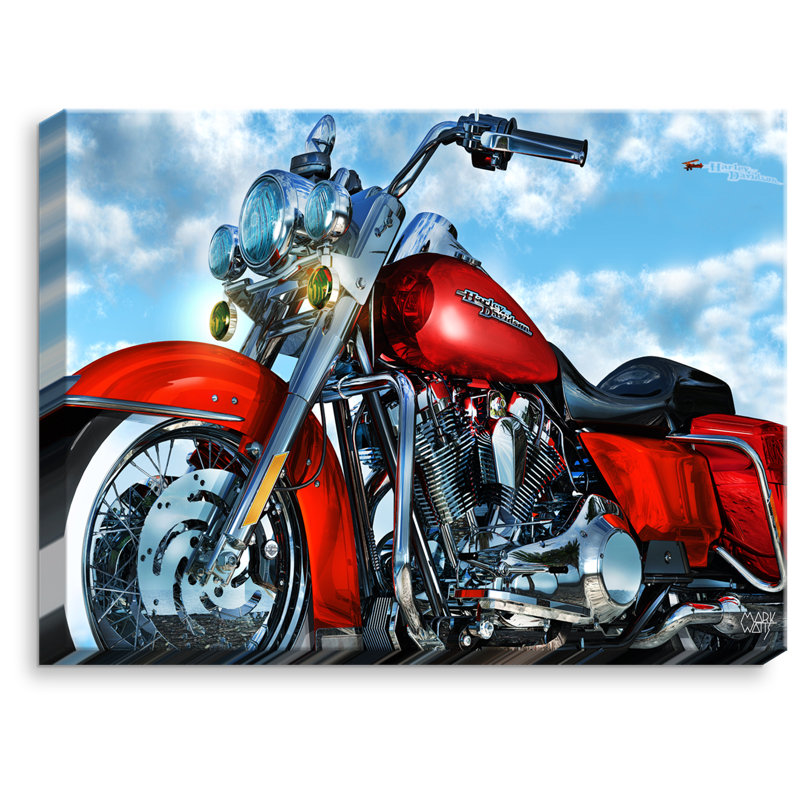 « road king » par mark watts, reproduction d’art sur toile tendue, H 11 po x l 14 po x P 1,5 po