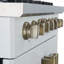 Cuisinière à double foyer à combustion double 30 po Galiano, blanc ou noir et laiton antique, four à convection véritable 4,32 pi³-108673461