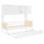 Lit de jour simple en bois avec lit gigogne et armoire - Style attrayant, avec cadre blanc-6540955-6540954