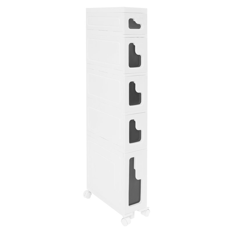 Armoire de rangement Armoire de rangement mince pour salle de bain, H 46,5 po x l 6,3 po x P 15,7 po