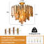 Plafonnier rond vintage de luxe de 18 pouces à 5 lumières (ampoules comprises)