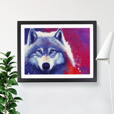 XH1022-6719X Painted Wolf 1 Piece Single Picture Frame Painting