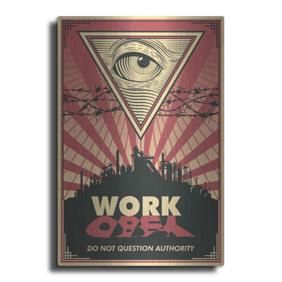 Red Barrel Studio® 'Work' Metal Wall Art