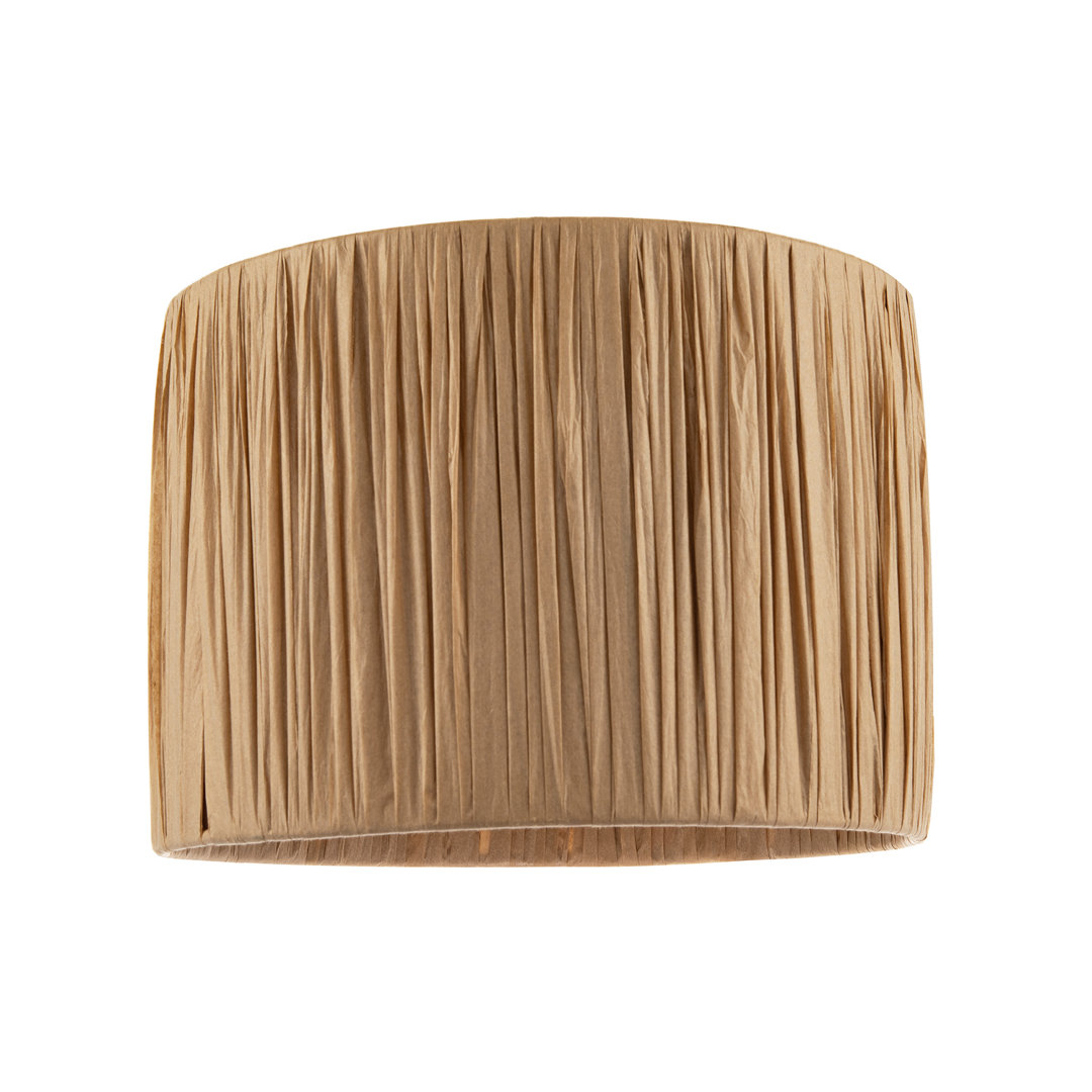 18cm H Fabric Drum Lamp Shade ( No Direct Attachment Method ) in Brown
