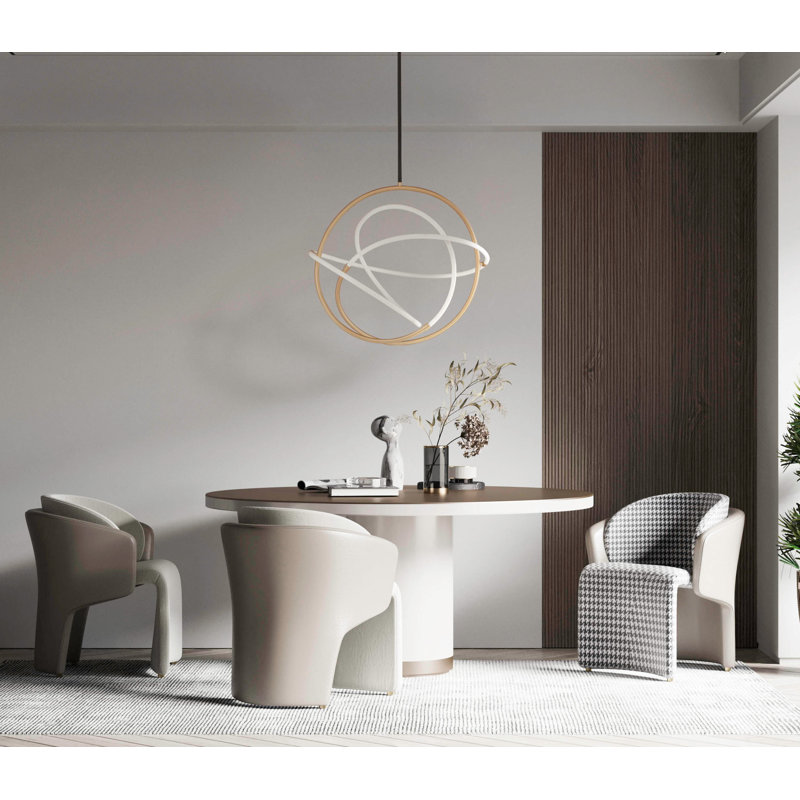 1 - Light Black/Gold LED Sphere Pendant