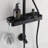 Wall Mounted Rain Shower Head Set With Height Adjustable Handheld Shower-120984847