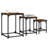 17 Storeys Nesting Coffee Tables 3 Pcs Smoked Oak Engineered Wood