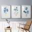 «Blue Blossom Botanical I», ensemble de 3 reproductions de cadres photo-566303053-566303042