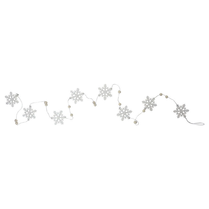 Guirlande de Noël 5,25 pi avec paillettes blanches