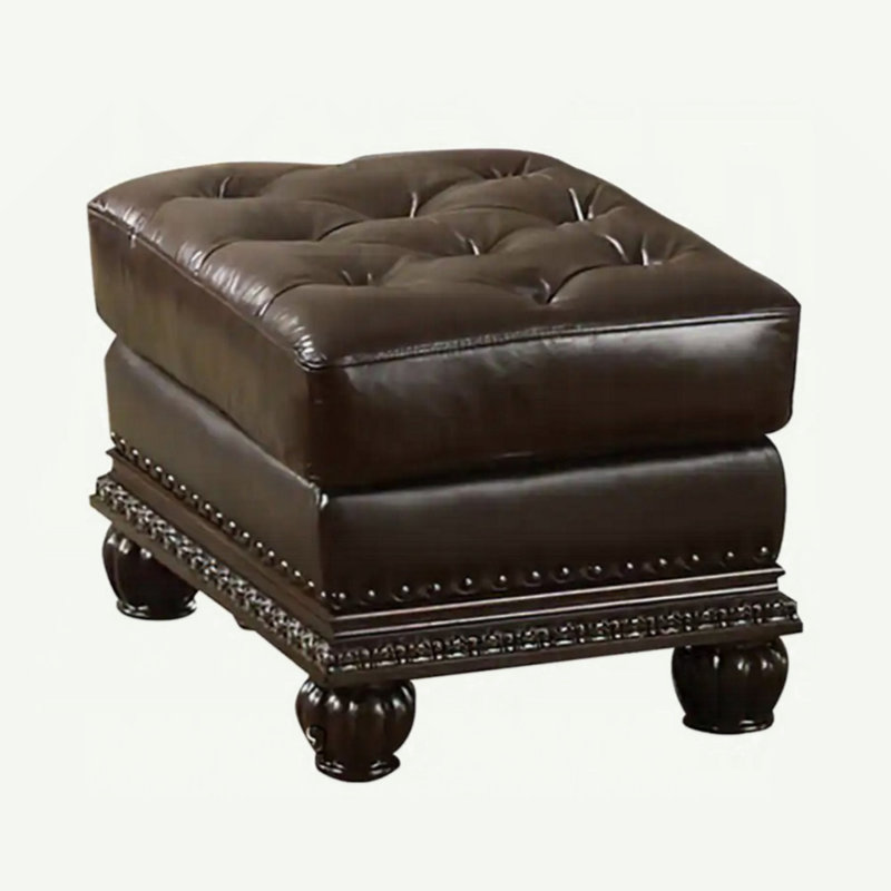 Coronado Faux Leather Ottoman