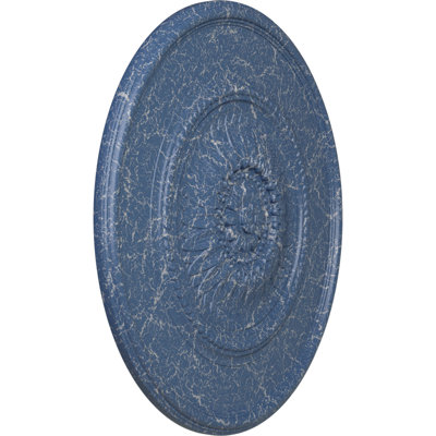 Endurathane Wigan Ceiling Medallion, 29 3/4"OD x 1 1/2"P, Hand-Painted Americana Crackle Finish