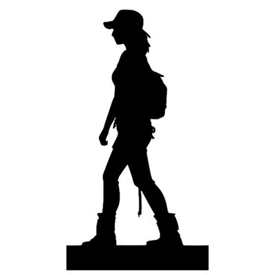 SS11160 Female Hiker Cardboard Cutout Standee Standup