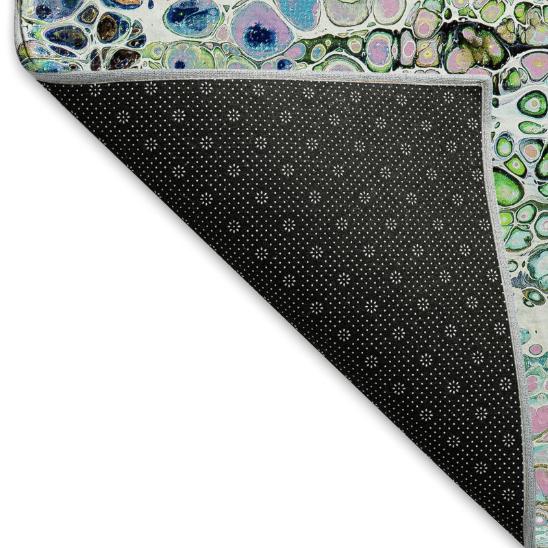Premium Machine Washable Fayina AMF65 Mermaid Rug, Rectangle 3' x 5'