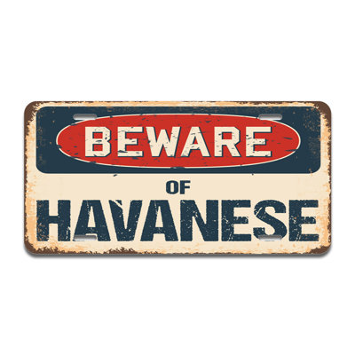 Beware of Havanese Aluminum Plate Frame