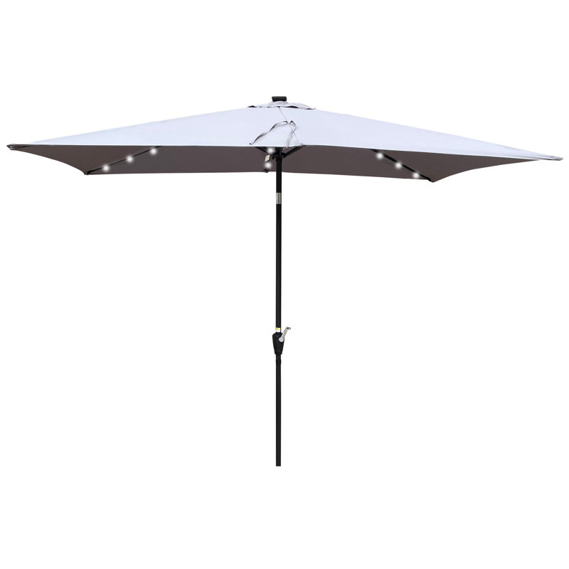 Parasol Taibah 120 avec contrepoids inclus, Gris ardoise clair