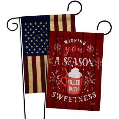 Drapeau de jardin en polyester 1 face x 1 pi 7 pi Winter Yard
