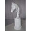 Statue buste de cheval blanc Jacksonville Keysville en résine Dimensions: 10 po x 5 po x H 19 po