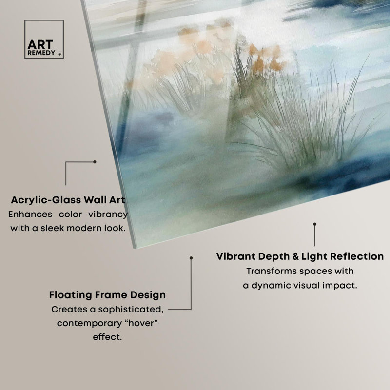 «Hazy River II», reproduction d'art sur toile par Art Remedy, H 10 po x l 15 po