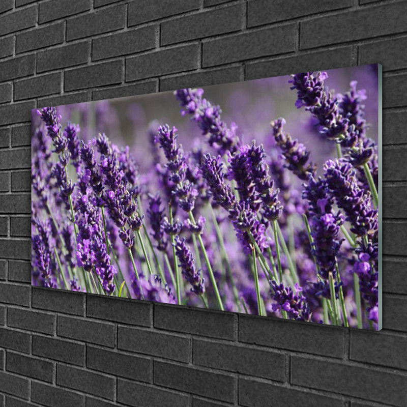 Glass Print Wall Art 100X50cm Image Printed On Glass Decorative Wall Picture Behind Toughened / Tempered Safety Real Glass For Kitchen & Living Room Theme: Flowers Floral