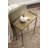 Mazure Narrow Side Table with Hammered Metal Tabletop-1839978084