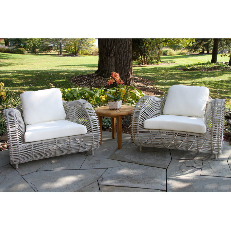 3 Piece Seating Group with Cushions, Gray
