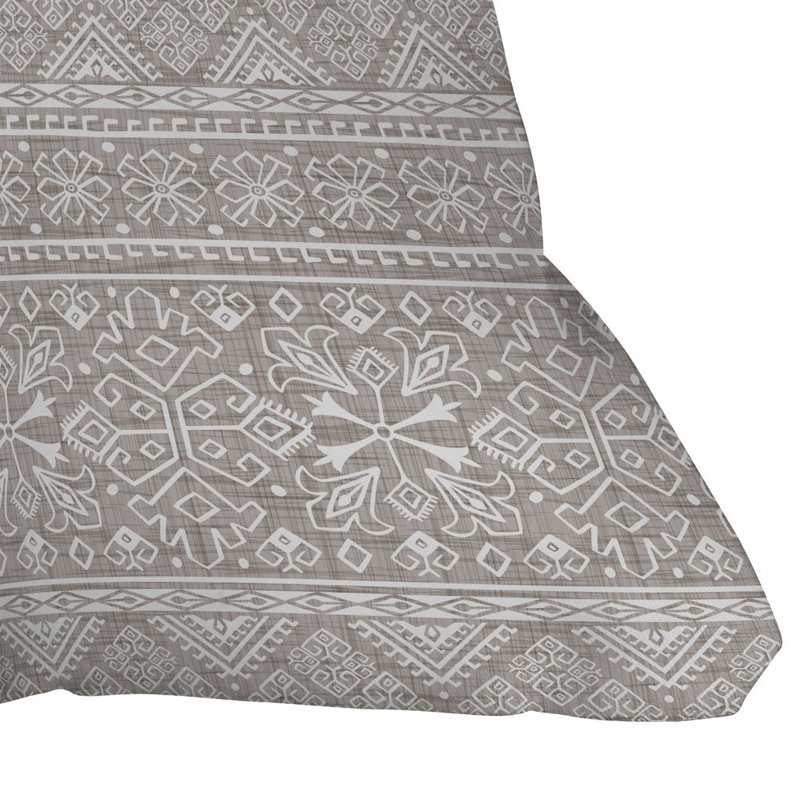 Heather Dutton Grand Bazaar Slate Throw Pillow, Brown/White, 16" x 16"